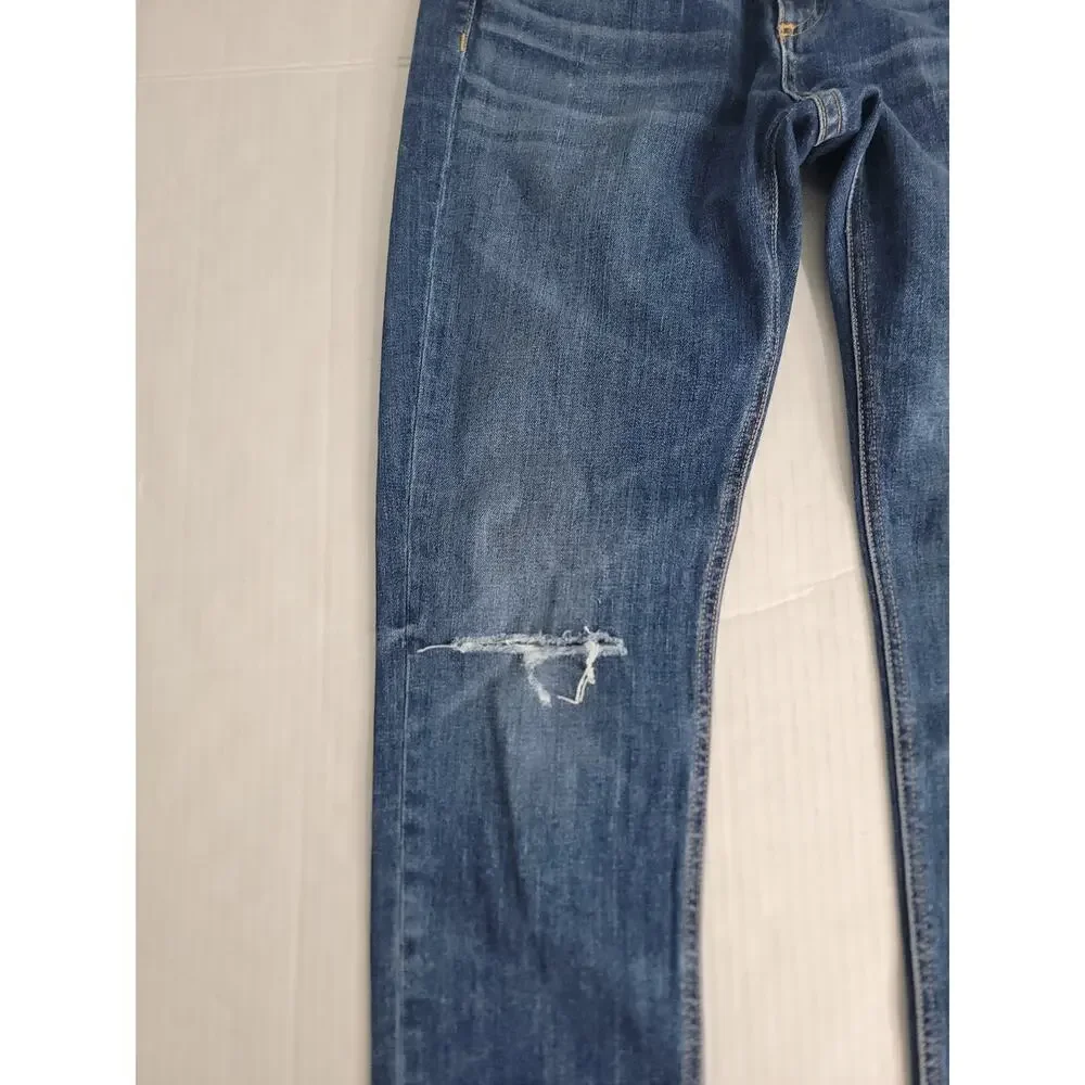Rag & Bone Jeans Women's Size 29 Dre Slim Boyfriend Mid Rise Raw Hem Stretch_4